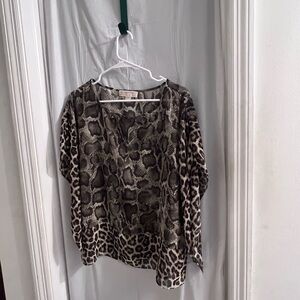 MICHAEL kors green snakeskin swimsuit coverup size s/m